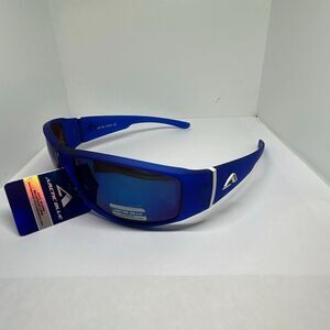 Arctic Blue Wrap Around Sunglasses Blue Tech Lens UV400 Protection